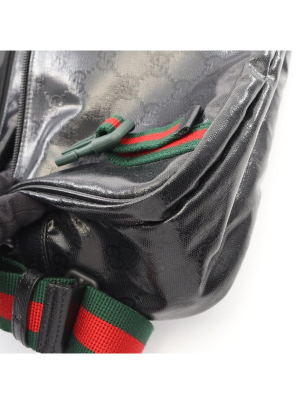 Gucci Shoulder Bag GG Crystal Black Canvas Leather - Picture 5 of 6